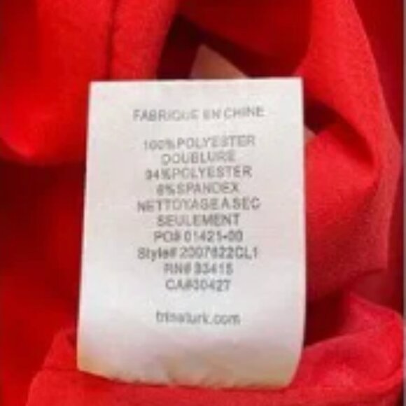 Trina Turk Hedy Jumpsuit Sleeveless V-Neck Pleated Front Straight Leg Red 8 - Picture 4 of 8